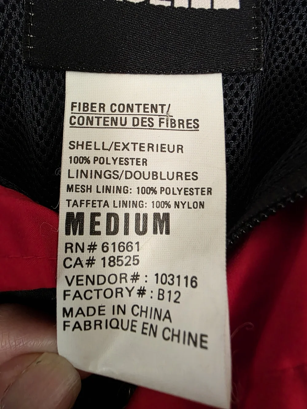 The North Face Men’s Two-Tone Red and Black Waterproof Jacket